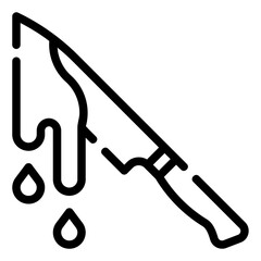 knife line icon