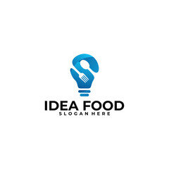 idea food logo vector design template