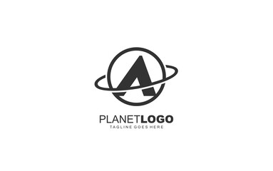 A logo planet for identity. world template vector illustration for your brand.