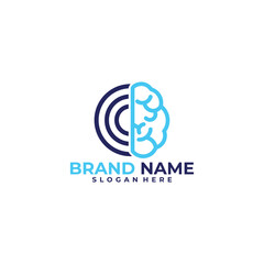 global brain logo vector design template