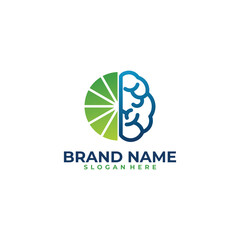 global brain logo vector design template