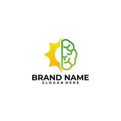 global brain logo vector design template