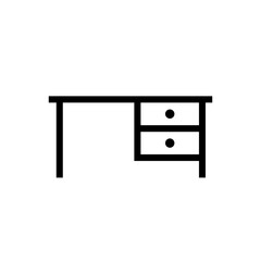 Graphic flat desk icon for your design and website