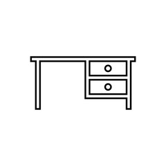 Graphic flat desk icon for your design and website