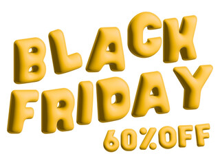 black friday sixty percent number design