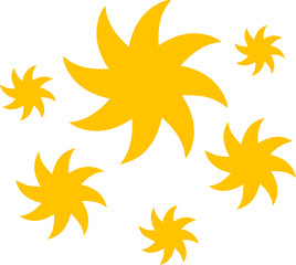 Naklejka na ściany i meble yellow sparkle twinkling star icon 