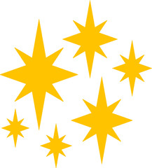 Flat sparkling star icon illustration
