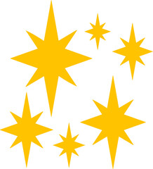 Flat sparkling star icon illustration
