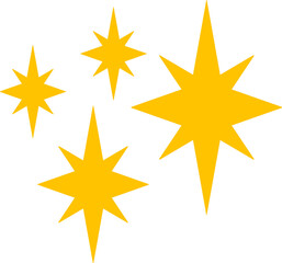 Flat sparkling star icon illustration
