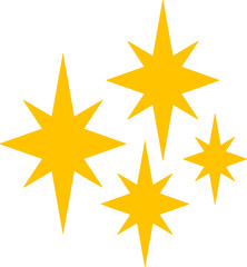 Flat sparkling star icon illustration
