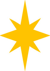 Flat sparkling star icon illustration
