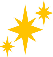 Flat sparkling star icon illustration
