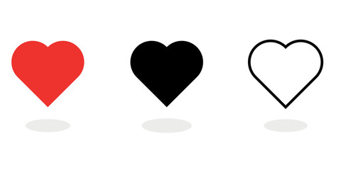 Collection of hearts.Heart vector icon set. Love symbol. set of hearts. Heart icons. Sign of love. eps 10