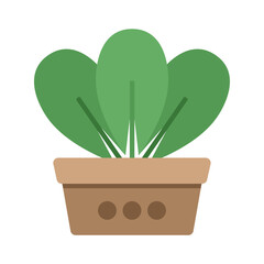 Potted plant icon with color style that is suitable for your modern business