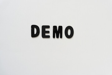 demo - black chalk letters