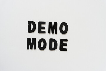 demo mode - black chalk letters
