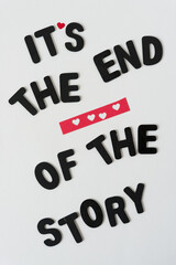 it's the end of the story - black chalk letters