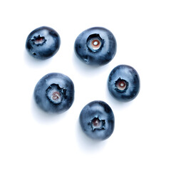 blueberries isolated on white background