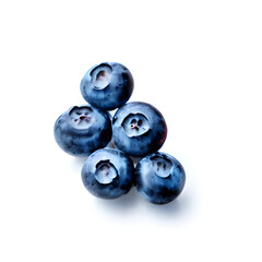 blueberries isolated on white background