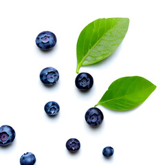 blueberries isolated on white background