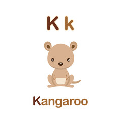 Cute Animals alphabet for kids education.