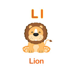 Cute Animals alphabet for kids education.