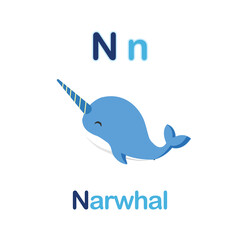 Cute Animals alphabet for kids education.