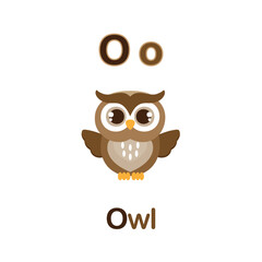 Cute Animals alphabet for kids education.