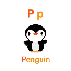 Cute Animals alphabet for kids education.