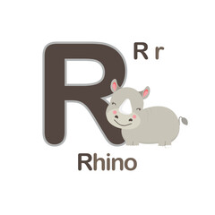 Cute Animals alphabet for kids education.