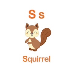 Cute Animals alphabet for kids education.