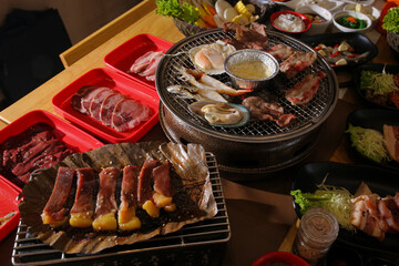 food in a restaurant