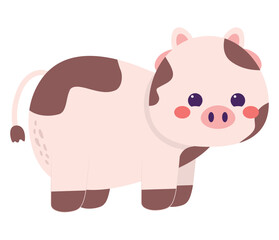 cute colorful cow