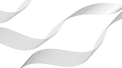 Abstract wave lines pattern black on white background.