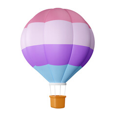Naklejka premium 3D Rendering Hot Air Balloon