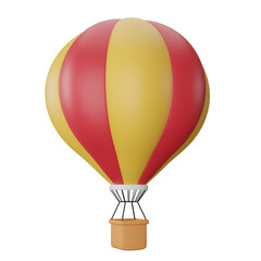 Naklejka premium 3D Rendering Hot Air Balloon