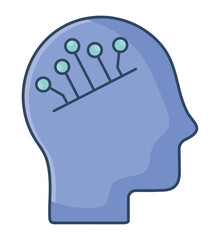 human face with circuits