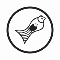 Circle bird vector animal logo