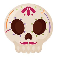muertos day skull