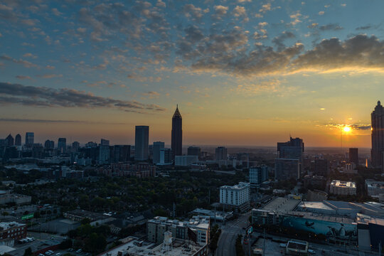 Atlanta sunris over downtown and midtown © john