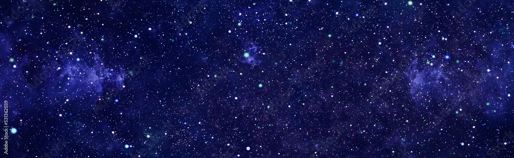 Canvas Prints panoramic looking into deep space. dark night sky full of stars. the nebula in outer space.
