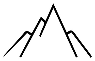 Simple mountain transparent (PNG) image