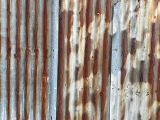 Old rusty zinc wall texture 