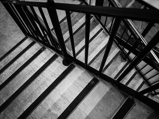 Black and white staircase