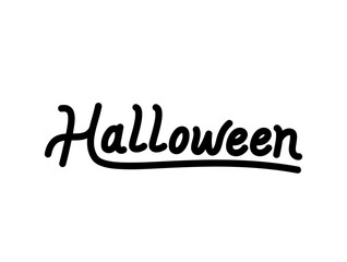 Obraz na płótnie Canvas black halloween lettering