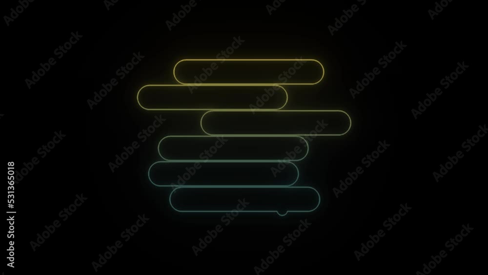 Poster glowing neon correspondence icon on black background. conversation between lovers. 4k video animatio