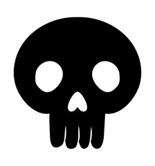 black halloween skull
