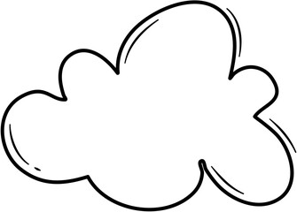 Cartoon Doodle Cloud Icon