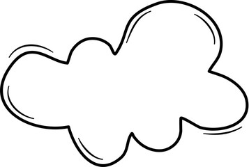 Cartoon Doodle Cloud Icon