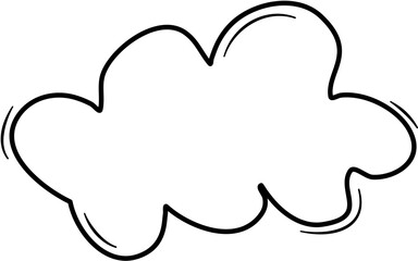 Cartoon Doodle Cloud Icon